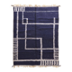 Tapis bleu moderne