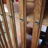 Revolving oak bookcase