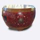 Drum coffee table and its 4 nesting stools in Chinese lacquered wood - Jin