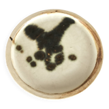 Small vintage plate from the La Colombe pottery, Vallauris artistic effect stoneware