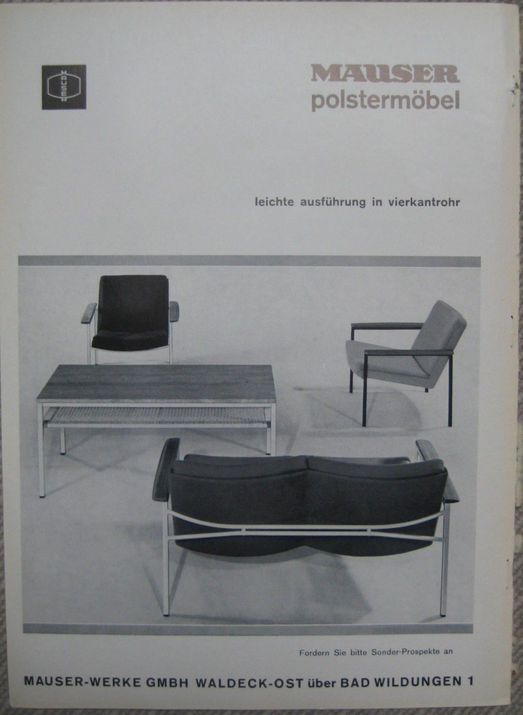 4 vintage design dining chairs in black leather mauser werke germany 1960s