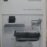 4 vintage design dining chairs in black leather mauser werke germany 1960s