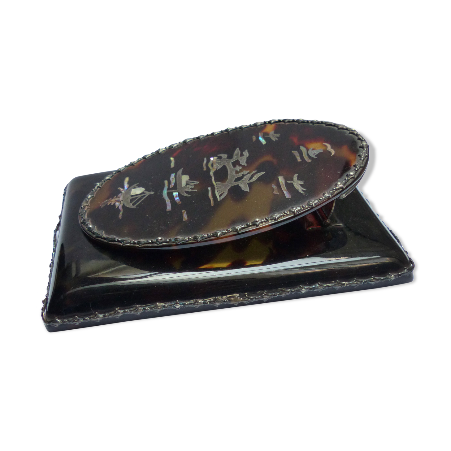 Silver and tortoiseshell letter opener