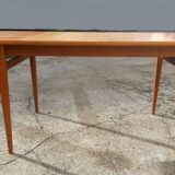 Danish Scandinavian teak dining table with extensions