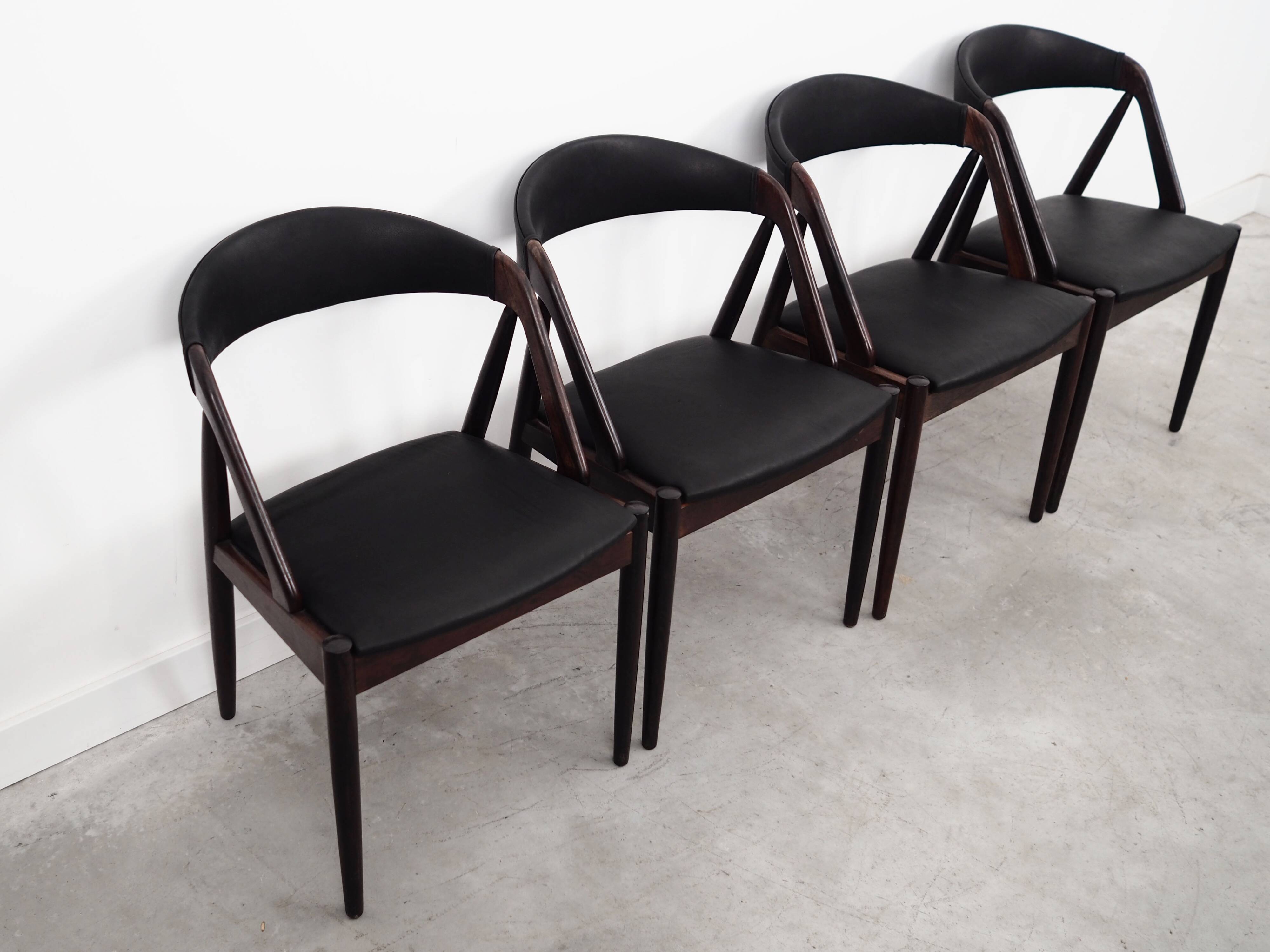 Set of four rosewood chairs, Danish design, 1970s, designer Kai Kristiansen