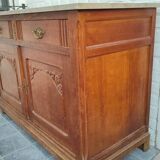 Art Deco oak and marble sideboard