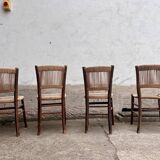 Set of 4 Vintage Rope Bistro Chairs