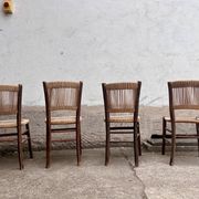 Set of 4 Vintage Rope Bistro Chairs