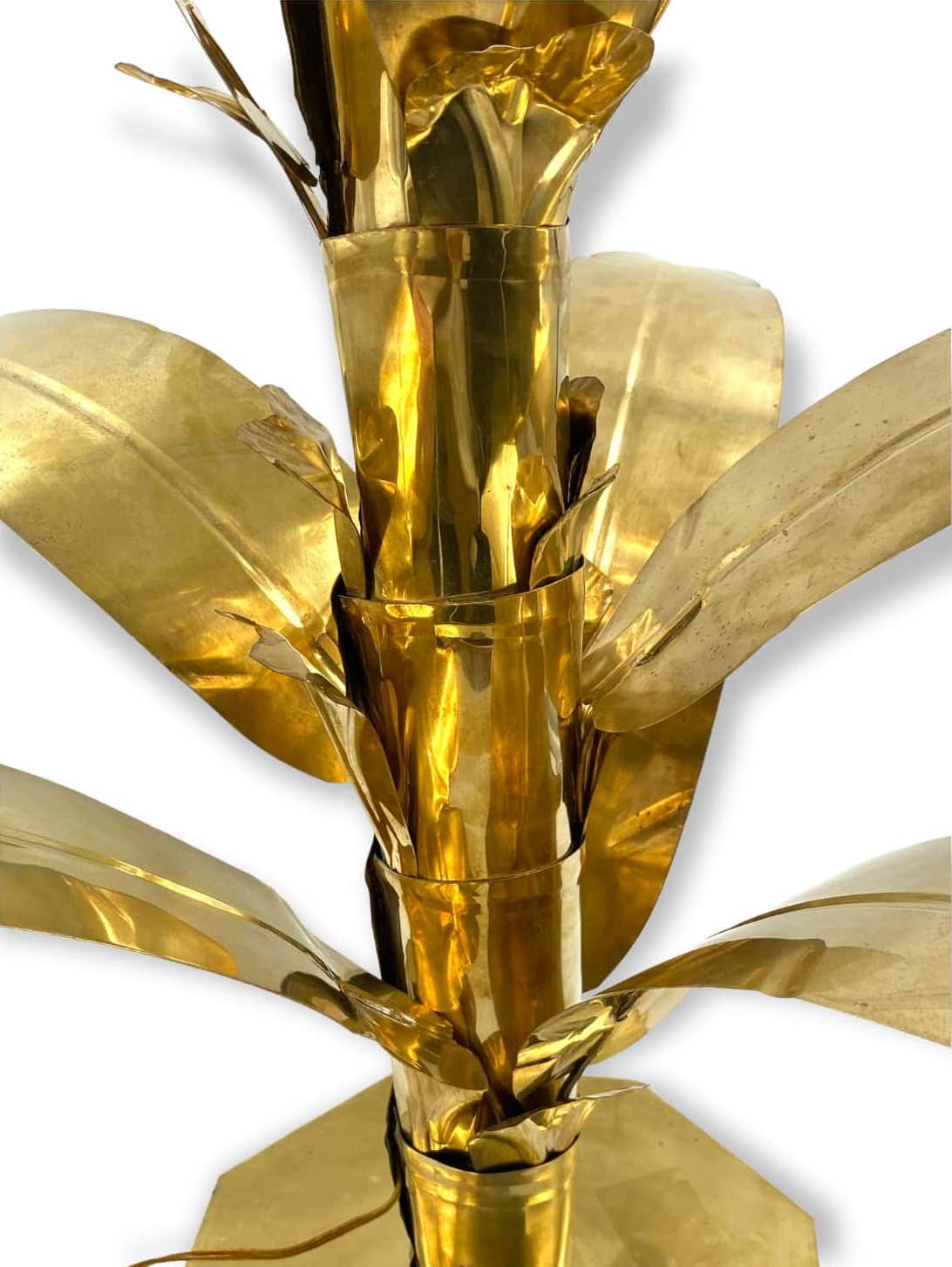Palm tree brass floor/table lamp, Bottega Gadda Italy, 1960