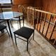 Vintage brass and black wood dining set, 1970s, set of 5