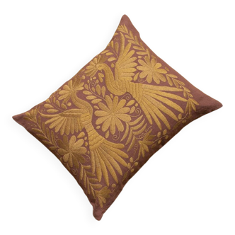 Hand-embroidered cushion