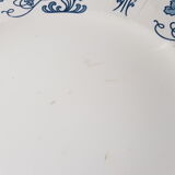Set of 5 flat plates in Sarreguemines earthenware model Decor 1900, iron earth