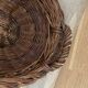 Vintage woven brown wicker baguette basket — long and elegant, 55×24×17 cm