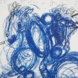 Salvador Dali: The Blue Riders, Original signed etching
