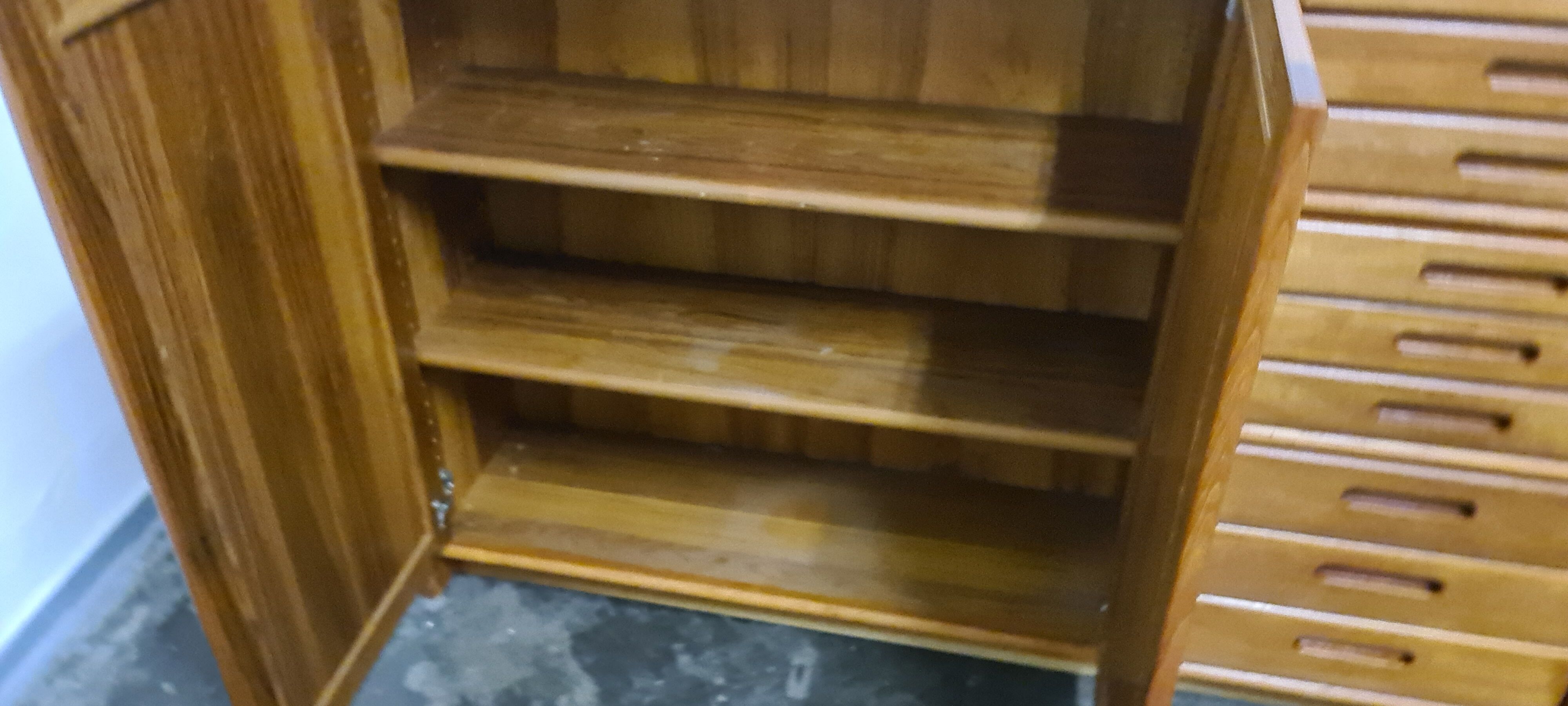 Vintage teak side or highboard