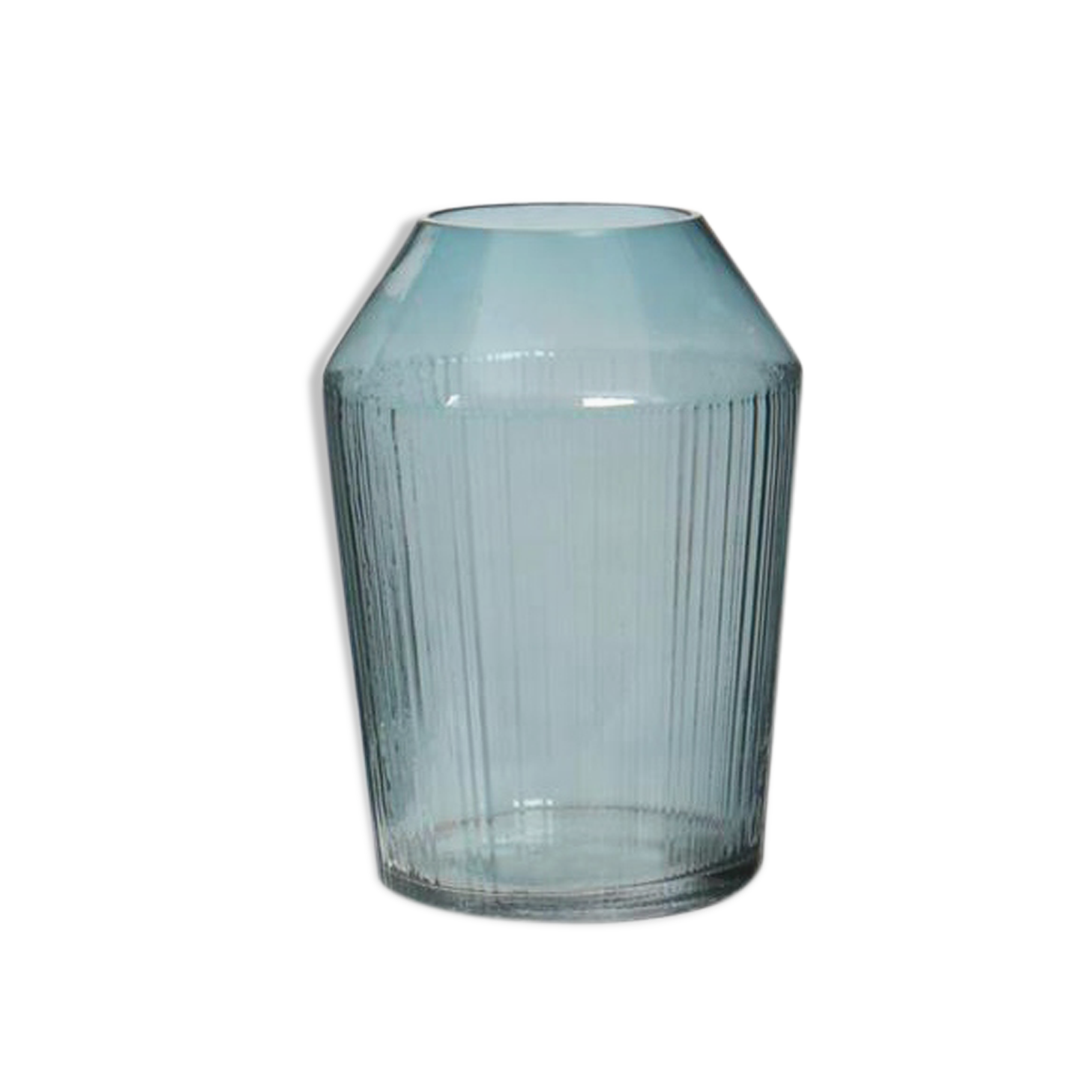 Blue glass vase