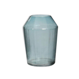 Blue glass vase