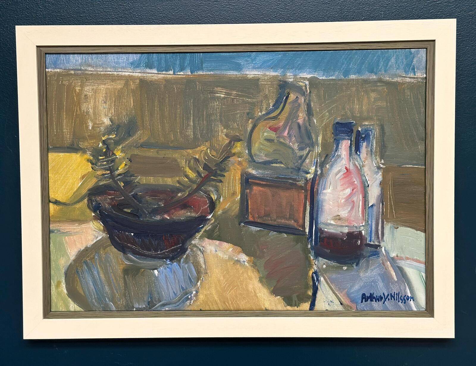 Original Swedish Oil on Canvas – “Still Life” by Arthur Y. Nilsson – Signed