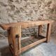Rustic old workbench, carpenter's bench, console, washbasin unit, around 1900.