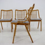 1960s beech dining chairs Czechoslovakia