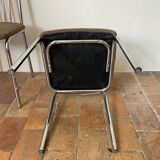 6 chrome metal chairs
