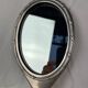 Silver metal hand mirror