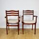 Office chairs vintage beige boucle - set of 3