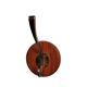 Set of 4 teak and brass coat hooks, Denmark 1960s