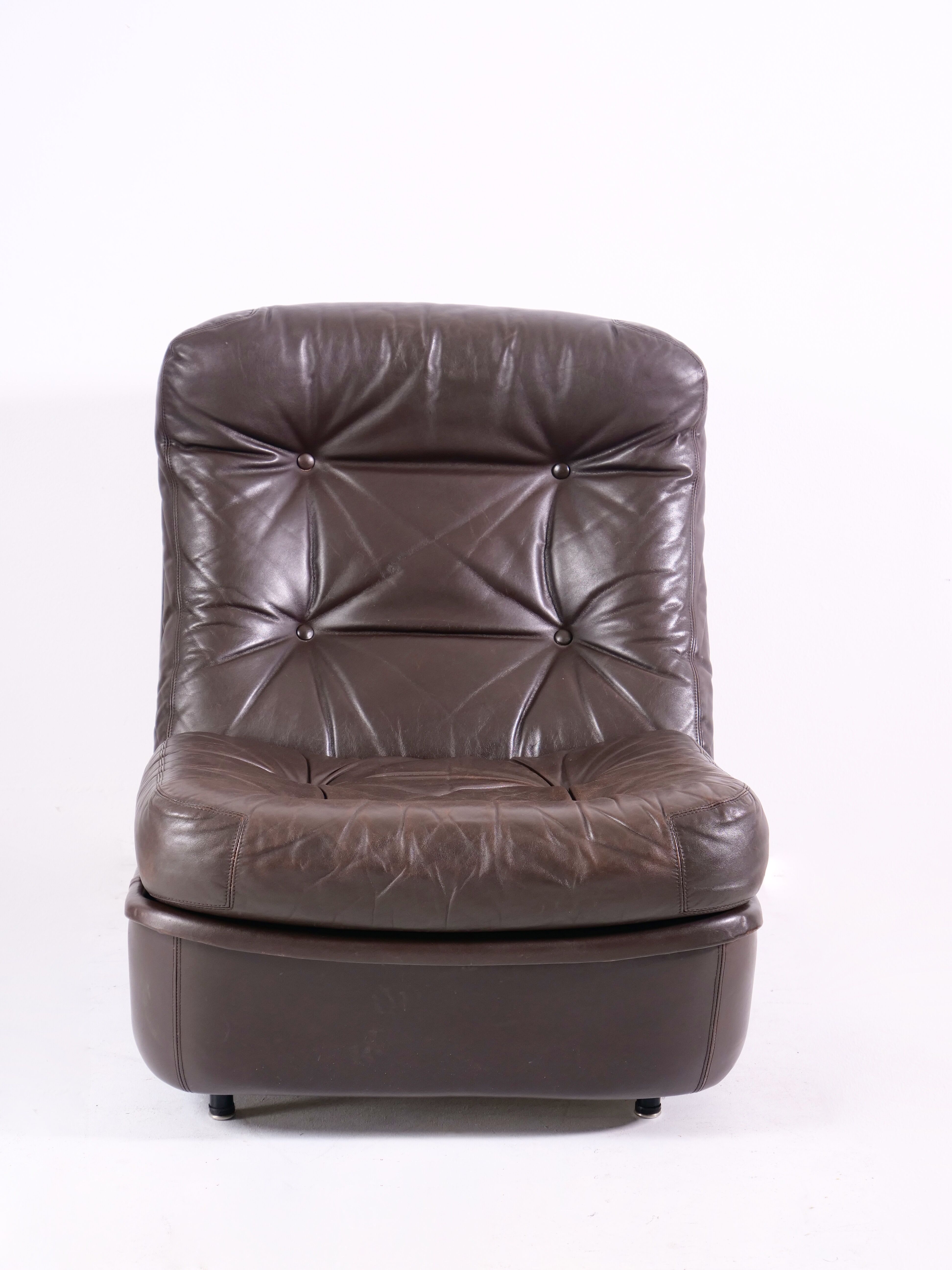 Modular leather sofa by michel cadestin for airborne