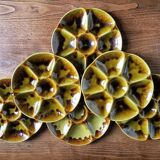 Set of 6 Gien oyster or shellfish plates
