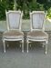 2 Louis XVI square medallion chairs from the 19th century