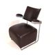 Fauteuil lounge en cuir Oscar pour Inno Oy par Harri Korhonen