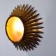 Applique soleil par Ferro Arte, métal et feuille d'or, espagne, 1960