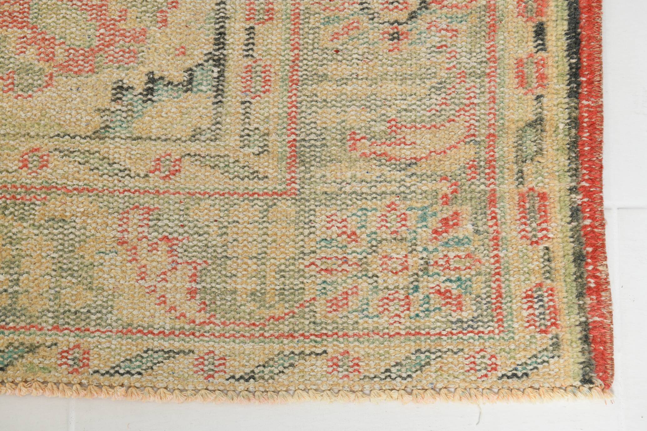 6x8 Peach Red & Yellow Vintage Rug,  181x260Cm