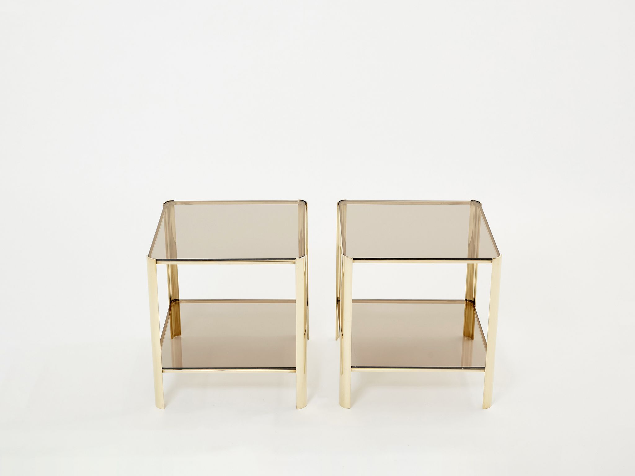 Pair of tables ends of bronze sofa 60s