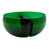 Mid-century green glass vase,  Italy 1960s