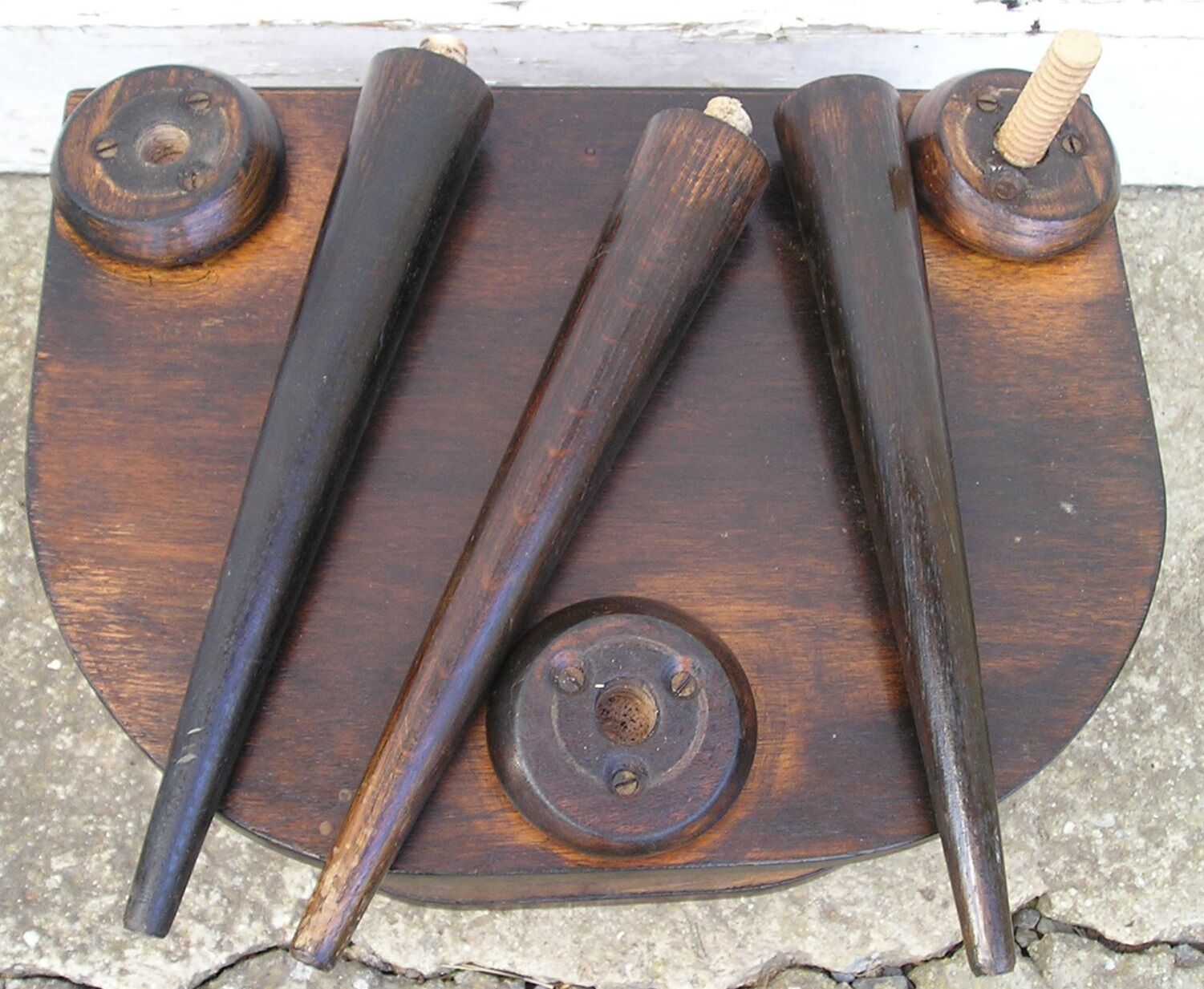 Feet compass years bedside table 60 vintage