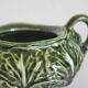 Vintage slipware cabbage-shaped sugar bowl