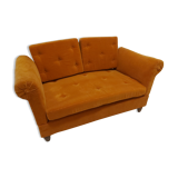 Sofa, daybed art deco, orange velvet