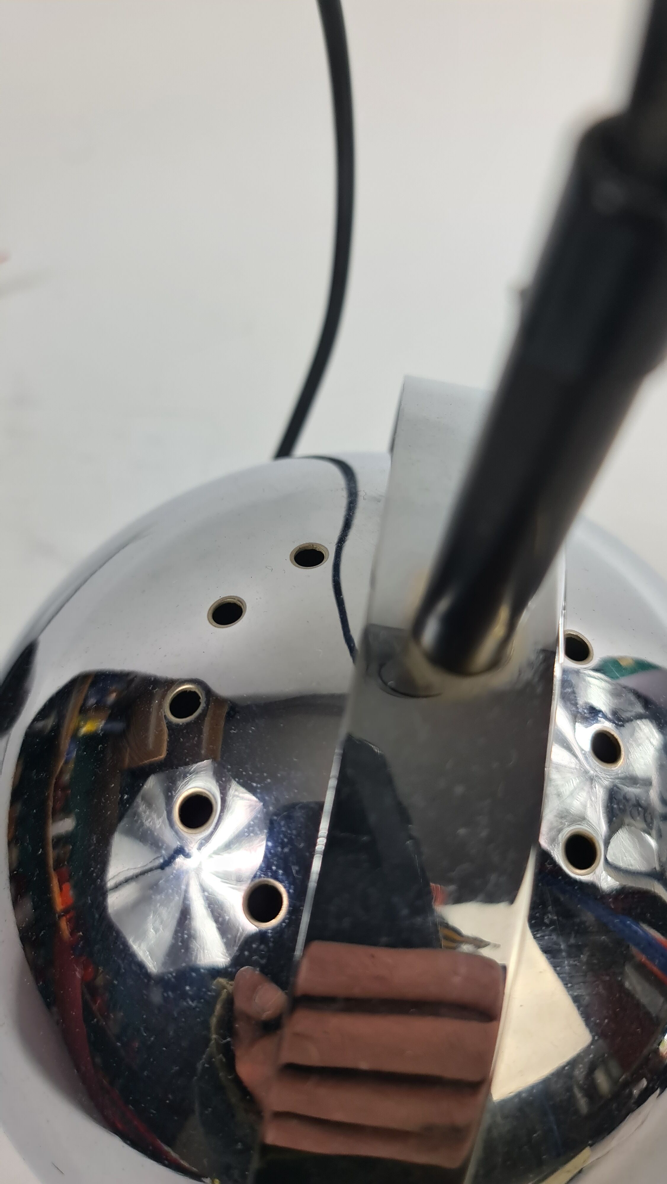 Vintage chrome pendant light