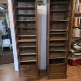 Pair of oak curtain file cabinets