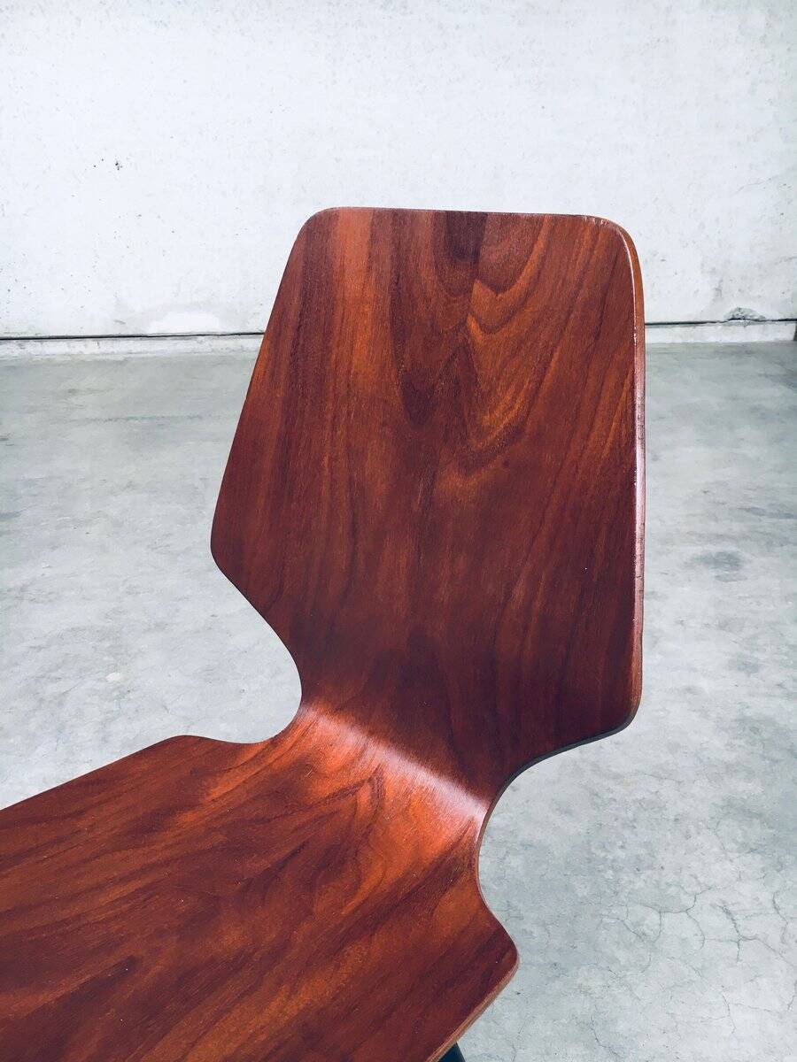 Mid-Century Modern Plywood Side Chairs attributed to Carlo Ratti for Legni Curvati, Italy, 1950s, Set of 3