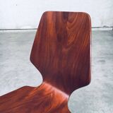 Mid-Century Modern Plywood Side Chairs attributed to Carlo Ratti for Legni Curvati, Italy, 1950s, Set of 3