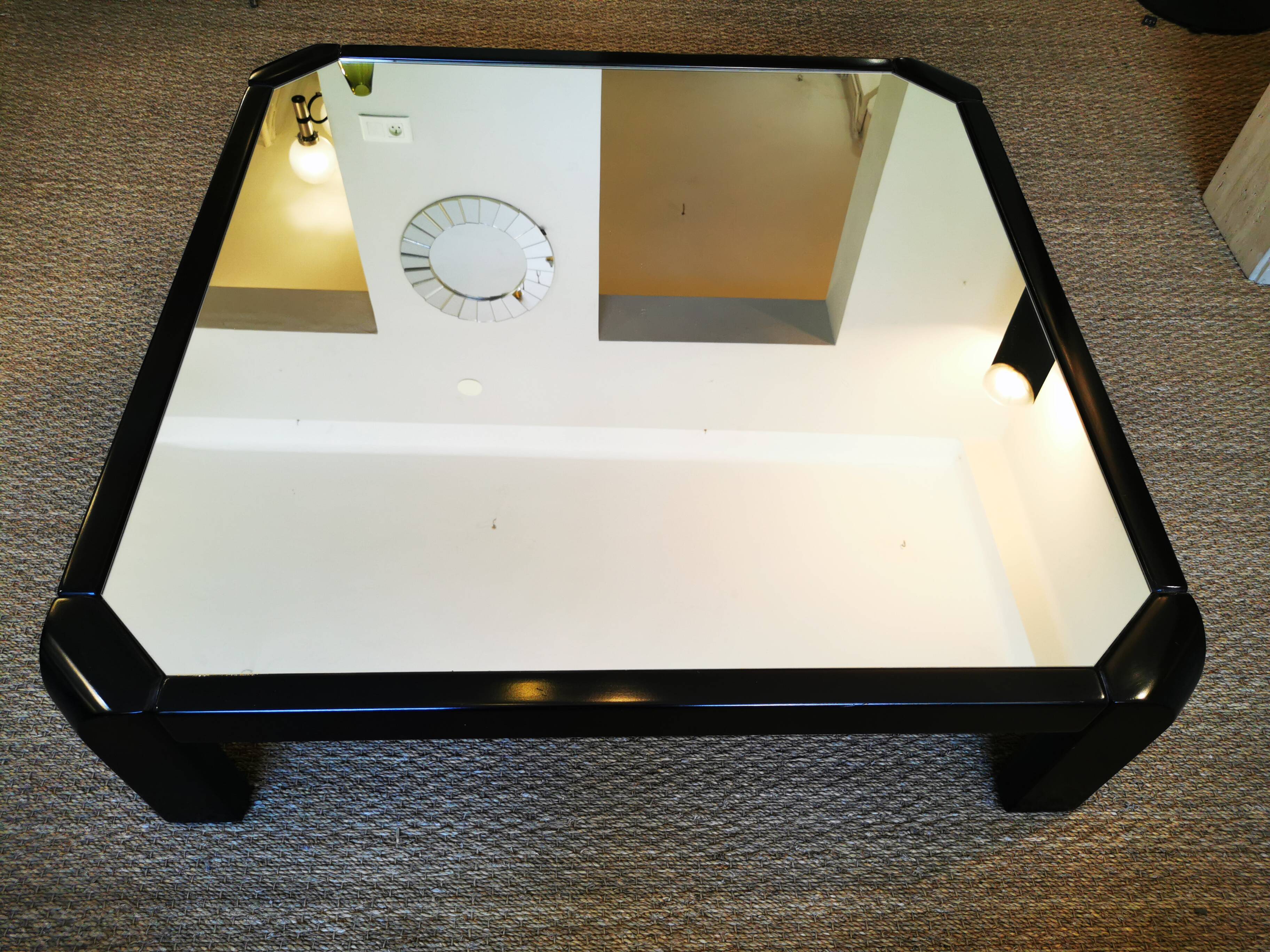 Table basse XL vintage italienne des années 70