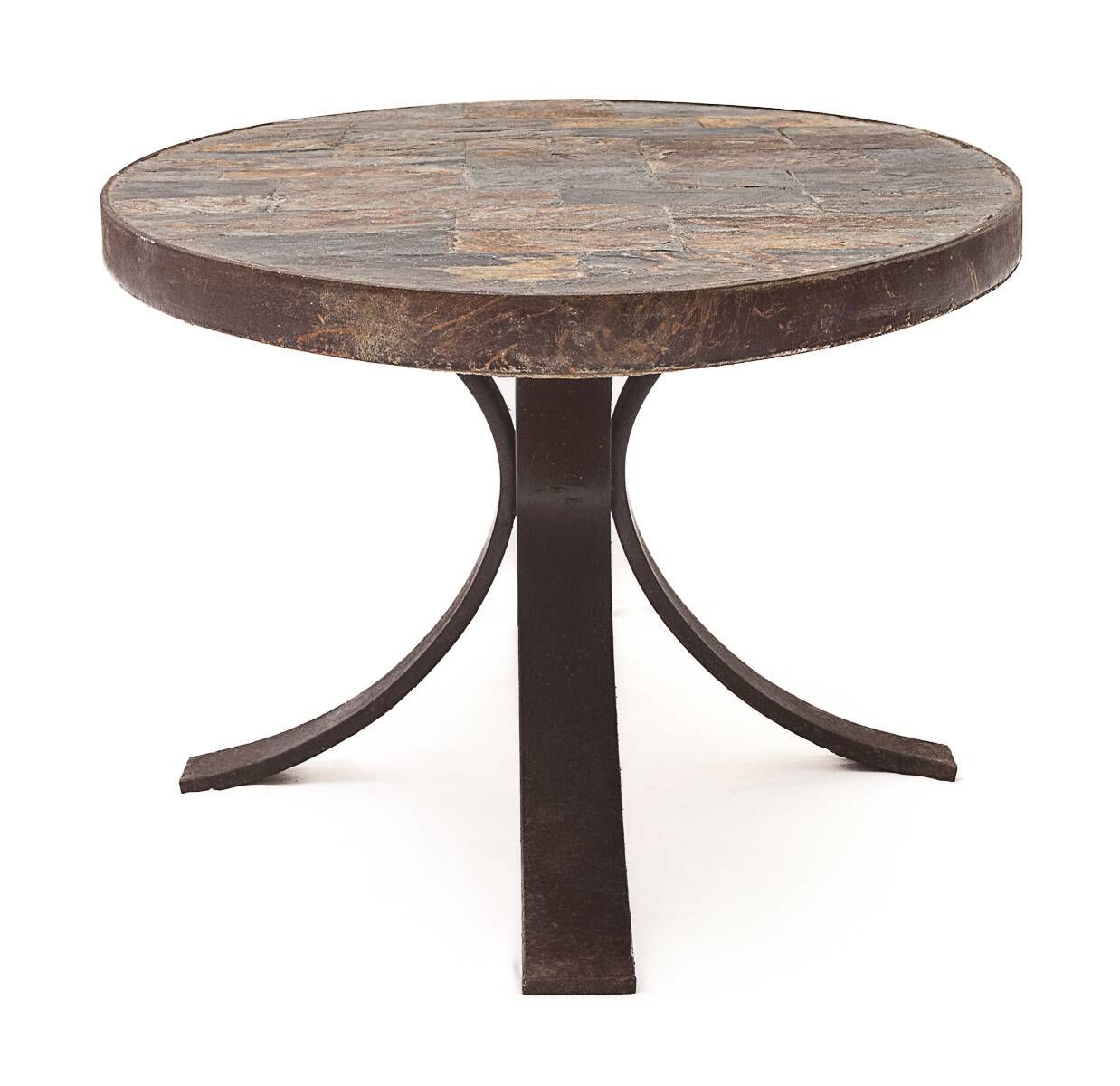 Brutalist oval table