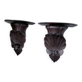 Pair of carved Italian wall consoles
