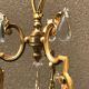 Bronze chandelier with pendants, 6 lamps.