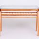 Mid-Century Console Table in Oak, Glass, Czech, 1950s