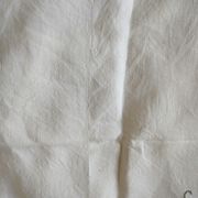 Antique linen tablecloth embroidered with flowers