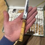 24-piece bamboo cutlery set